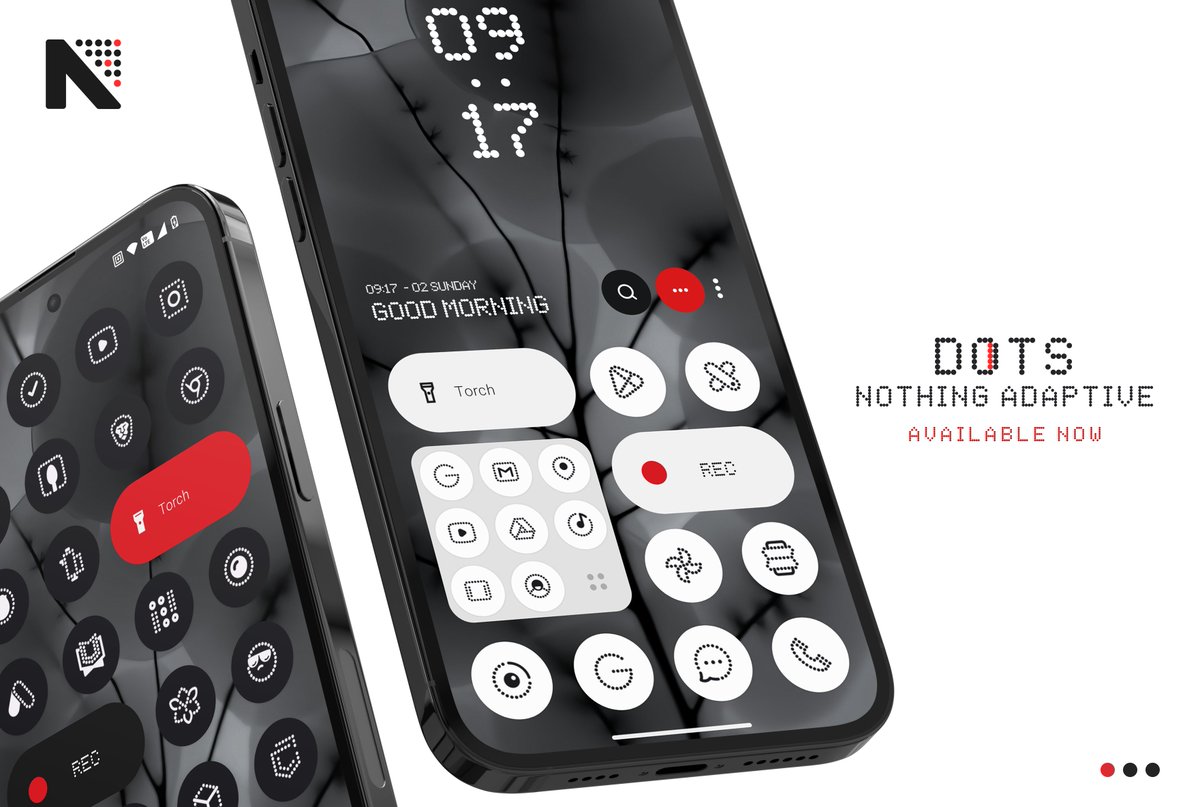 🚀 Exciting News, everyone!

We’re thrilled to introduce the Adaptive Version of the Nothing Dots Icon Pack, and it’s currently available at an incredible introductory price!

Dots Adaptive IconPack (ON SALE)
bit.ly/nothingadaptiv…

Nothing Iconpack (Shapeless)