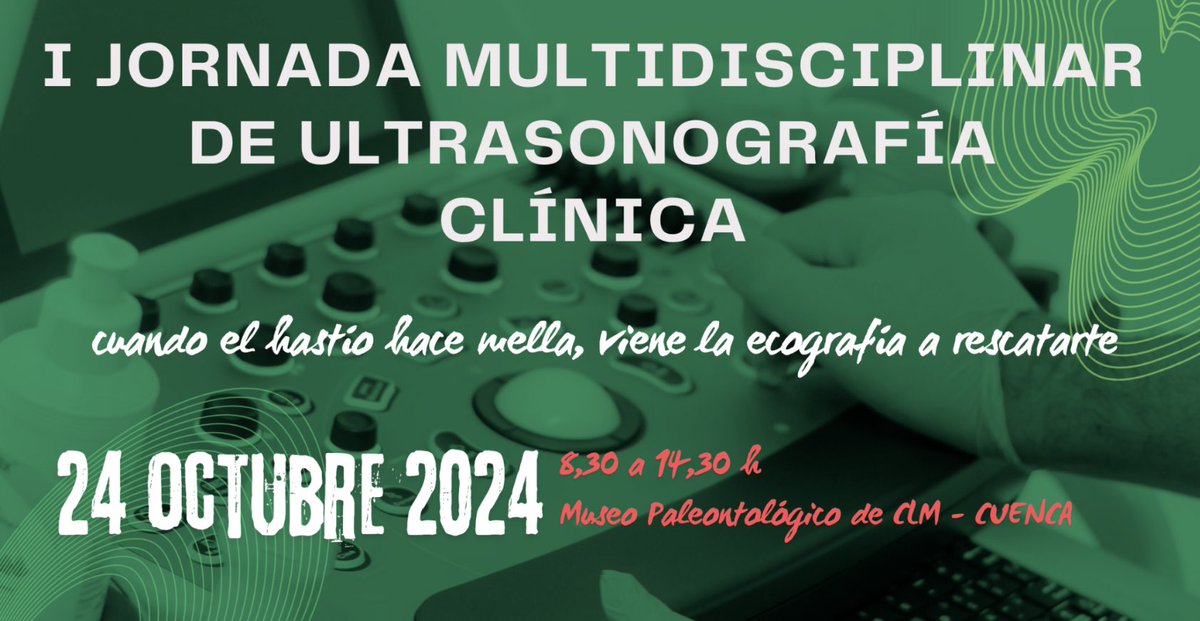 Disponible el 𝐞𝐧𝐥𝐚𝐜𝐞 𝐝𝐞 𝐢𝐧𝐬𝐜𝐫𝐢𝐩𝐜𝐢𝐨́𝐧 de la 𝘐 𝘑𝘰𝘳𝘯𝘢𝘥𝘢 𝘥𝘦 𝘌𝘤𝘰𝘨𝘳𝘢𝘧𝘪́𝘢 𝘊𝘭𝘪́𝘯𝘪𝘤𝘢, mas info en la página web! 
📆 24 de octubre 
📍 Cuenca
🔗 castillalamancha.ccaa-semes.org/i-jornada-mult…