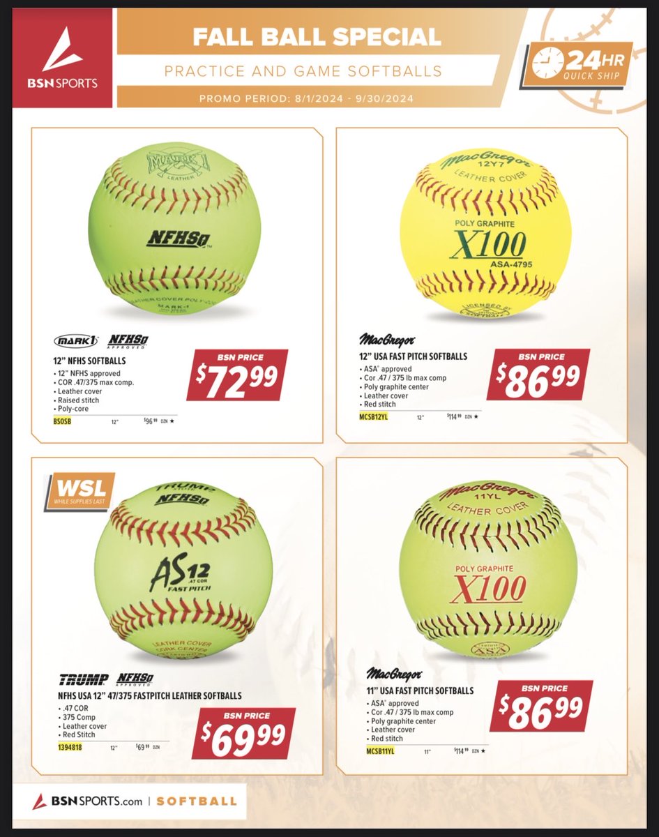BSNSPORTS_FL's tweet image. ⚾️🥎 FALL BALL is upon us!

Get balls/tees/fungos today‼️ 

Never too early to get your equipment. Let us know!