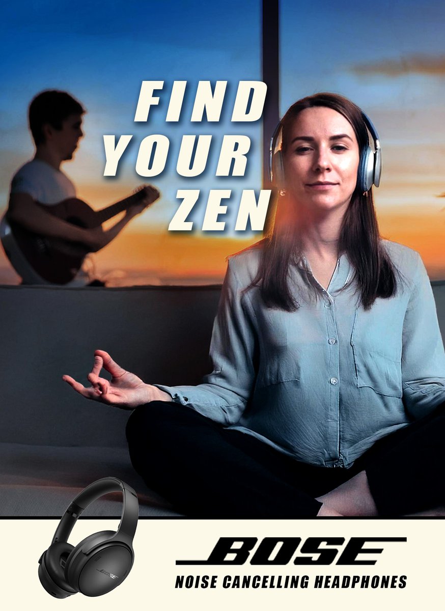 One Minute Brief of the Day: Create posters to advertise #NoiseCancellingHeadphones for #NationalQuietDay 🔇<a href="/OneMinuteBriefs/">One Minute Briefs ⏱️</a> <a href="/Bose/">Bose</a> #FINDYOURZEN