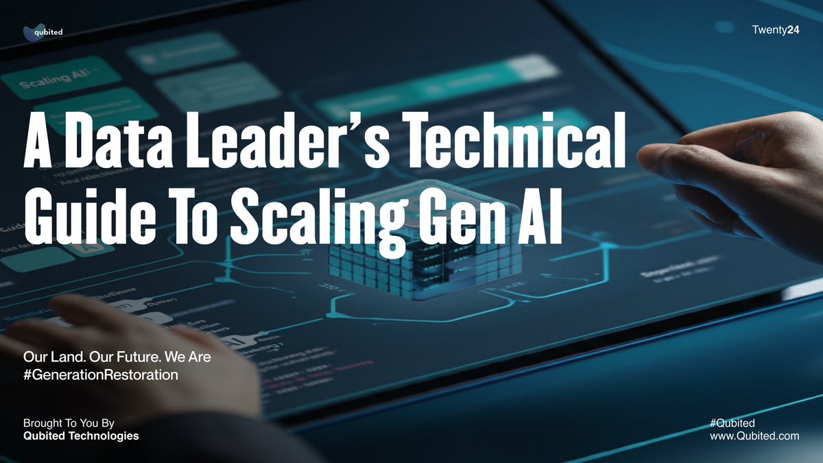 qubitedtech's tweet photo. Navigating the rise of generative AI? 
Dive into our comprehensive guide on scaling Gen AI to drive innovation and growth. Discover how top companies are overcoming data management challenges and leveraging AI to boost business

Explore our blog-  https://t.co/VUhuVbtl4H
#genAI https://t.co/BGN2Y6IgCH
