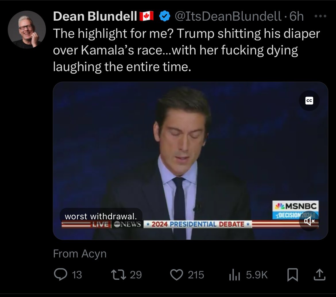 JamesFl43920690's tweet photo. @ItsDeanBlundell hey Millhouse. You can block us all you want but we still see you propaganda. People shit their pants when they run, hide and block opposing view. @realDonaldTrump hung back to answer more questions. @KamalaHarris ran from truth. https://t.co/Jh0EW7uyiF
