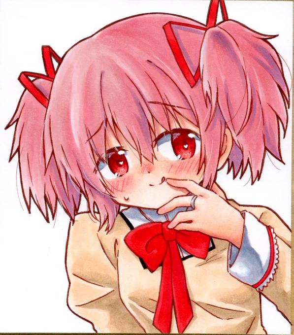 パネル8番最後はまどか、性癖は「攻め顔」でした!まどかの顔での攻め顔が難しすぎて描けてない気がしたので足掻きまくって目の中にハートを描きました。笑 これでパネルトラップ全てオープン!ありがとうございました!実物の方が色も綺麗に見えるので遊びに来ていただけたら嬉しいです。 