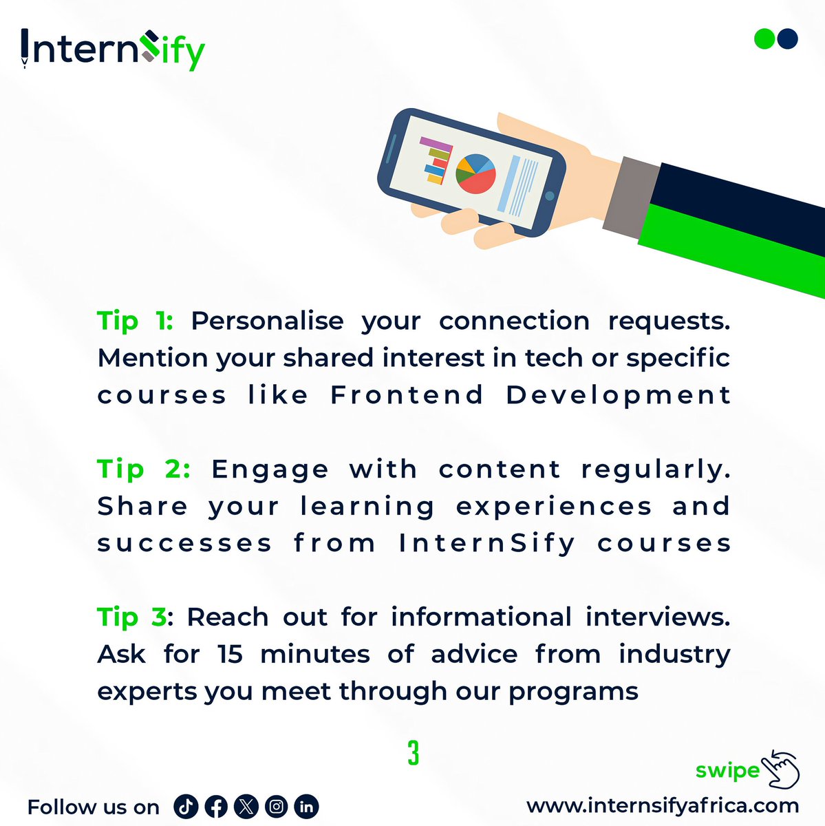 InternSifyA's tweet photo. Boost your tech career by building a strong LinkedIn network. Start connecting with industry experts and peers today.
If you need help optimizing your LinkedIn account, do well to reach out to us today.
#LinkedInTips #Networking #DataAnalysis #Cybersecurity #InternSify https://t.co/lSXGEZovhi