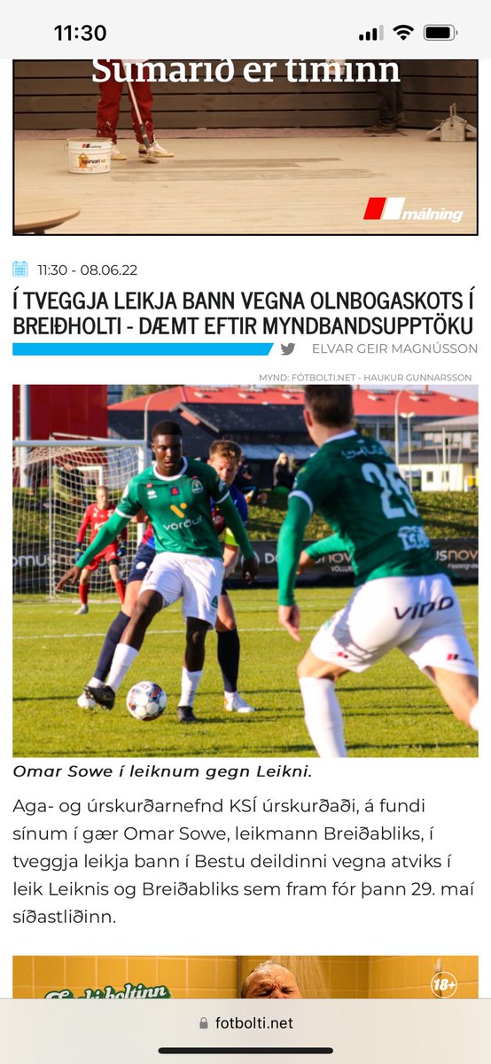 Ísak Snær Þorvaldsson tweet media