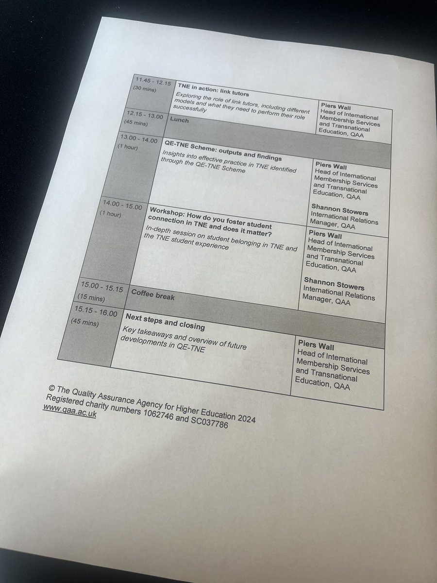 Stef Black (@sfc_stef) on Twitter photo Glasgow today for <a href="/QAAScotland/">QAA Scotland</a>’s ‘TNE in Scotland’ Forum. Good discussion so far looking at Scottish context and role of coordinating staff in successful TNE delivery. Moving onto the student experience later which I’m particularly interested to hear more about <a href="/ScotFundCouncil/">Scottish Funding Council</a> Glasgow today for <a href="/QAAScotland/">QAA Scotland</a>’s ‘TNE in Scotland’ Forum. Good discussion so far looking at Scottish context and role of coordinating staff in successful TNE delivery. Moving onto the student experience later which I’m particularly interested to hear more about <a href="/ScotFundCouncil/">Scottish Funding Council</a>