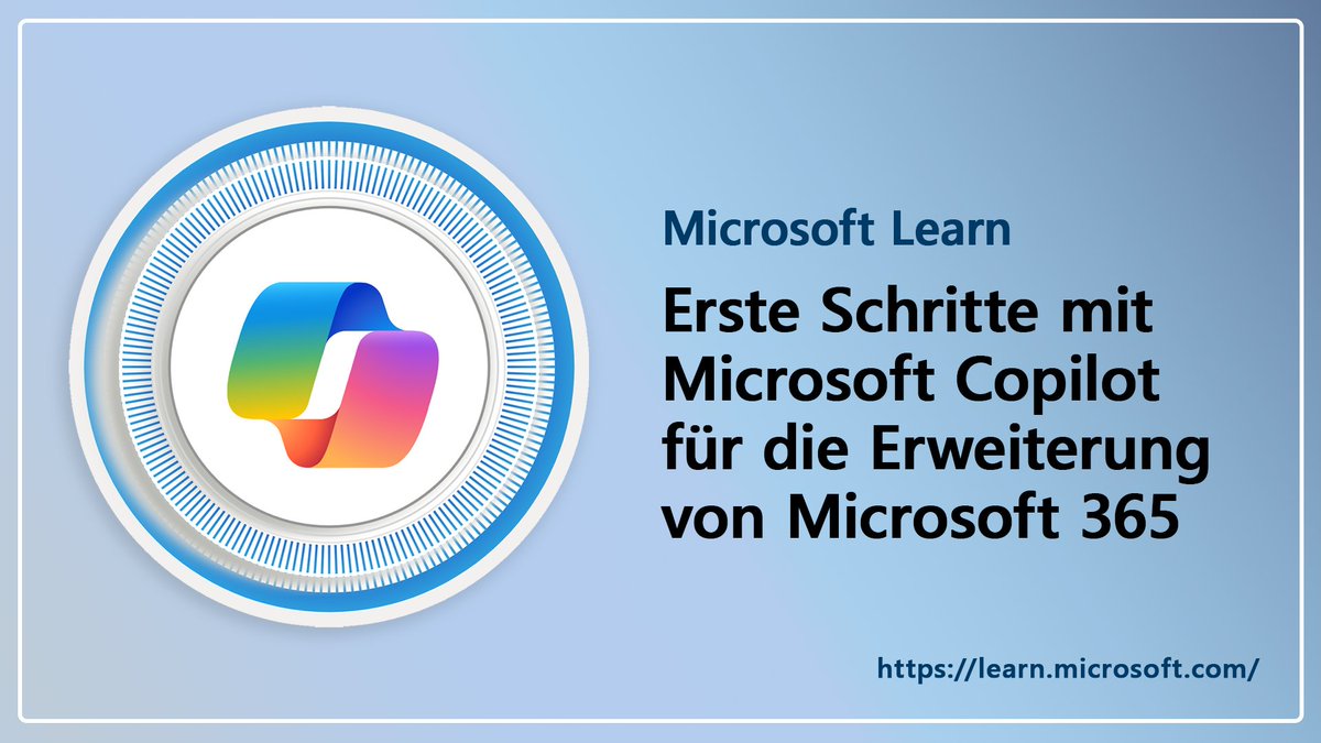 Weißt du, wie man Microsoft Copilot für Microsoft 365 erweitert? 
Dieser neue Lernpfad befasst sich mit Copilot und zeigt verschiedene Erweiterungsmöglichkeiten msft.it/6013mKM8N 

#Copilot #Microsoft365