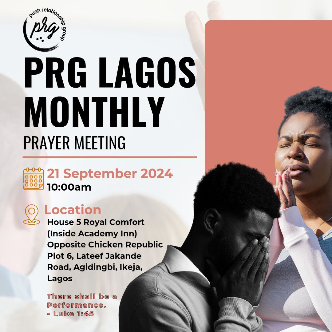 pushrelategroup's tweet photo. Hello PRG Lagos!
🗣️ It's that time again to come together, to push .
🙏🏾 Join us on September 21, 2024, at 10 AM and same venue.
Don't miss it! ✨
#PRGLagos https://t.co/H1sngOR775