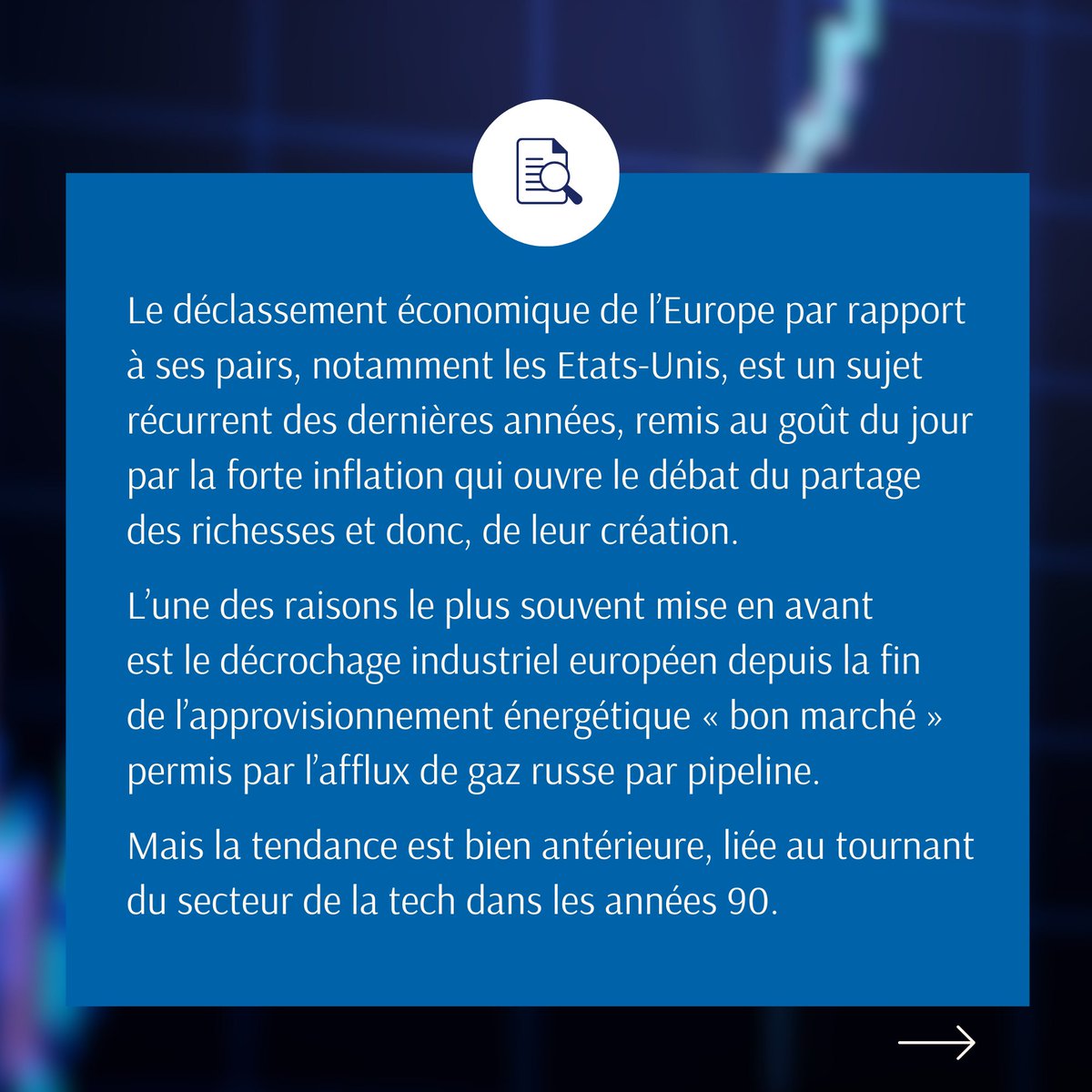 HugauGestion's tweet photo. 📷 Et si le #déclassement économique de l’#UE était antérieur au décrochage industriel lié à la guerre en Ukraine ? C’est l’objet de notre « chiffre de la semaine ». #Productivité #Tech #Draghi https://t.co/DmcRjCsycN