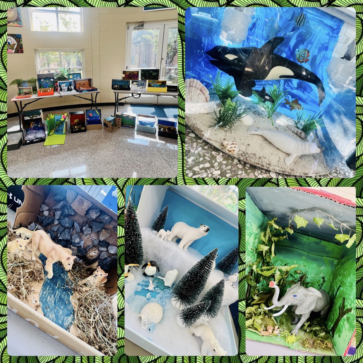 Our second grade LIONS have been learning about animal habitats!  Check out their amazing projects!