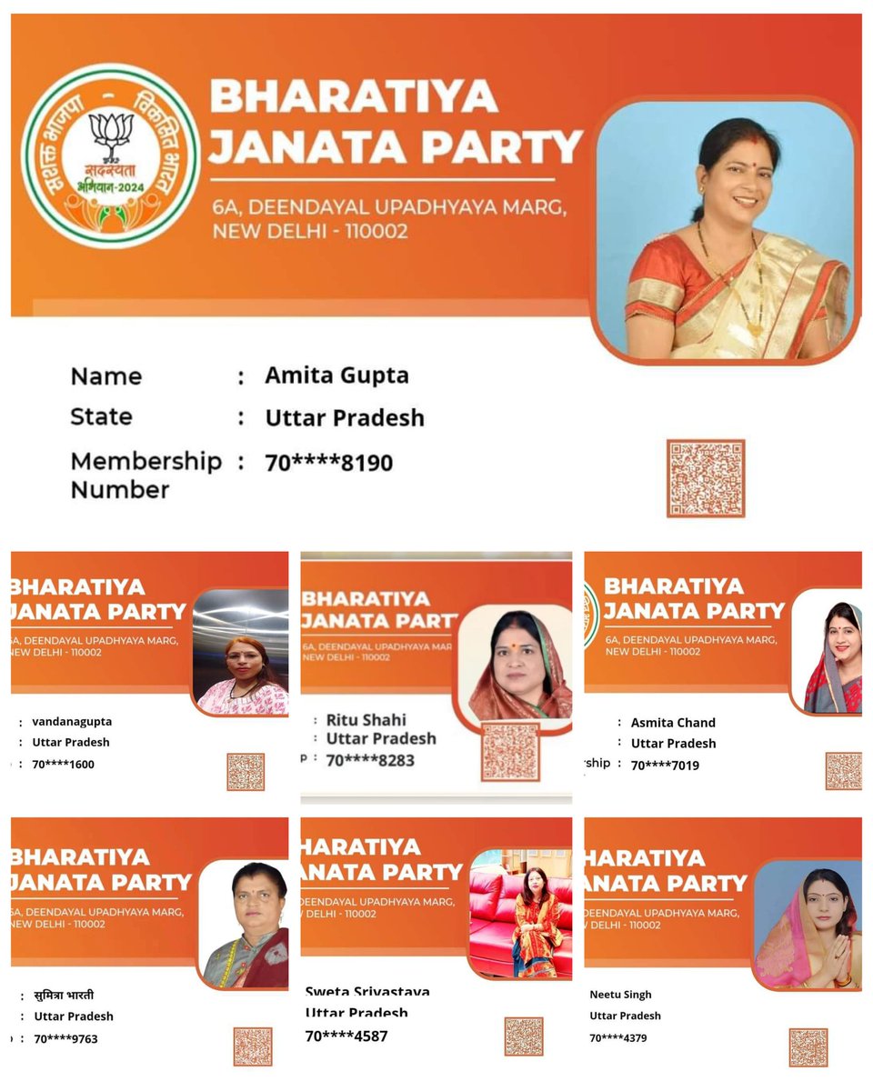 BJPMMGKP's tweet photo. गोरखपुर क्षेत्र, महिला मोर्चा ने विभिन्न जिले में "भारतीय जनता पार्टी की #सदस्यता_अभियान के निमित्त ज्यादा से ज्यादा लोगों को सदस्यता ग्रहण कराई।
#BJPSadasyata2024
@BJPMahilaMorcha @BJP4India @BJP4UP @BJPMM4UP https://t.co/c917jlq74r