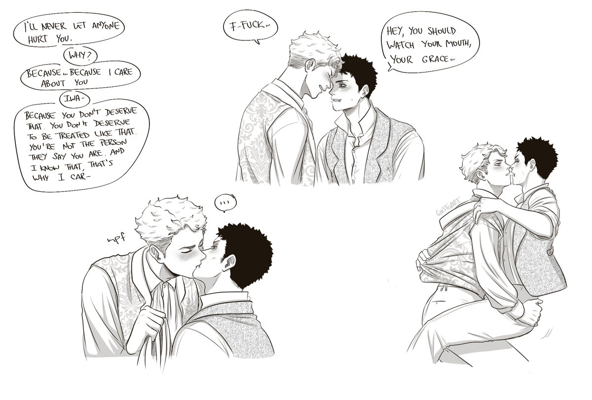 I HAD TO DELETE THE PREVIOUS POST BECAUSE I POSTED THE WRONG PIC! 😭
Please repost it if you did in the previous upload 🙏💛

More #dandy AU doodles. And ofc it's iwaoi.