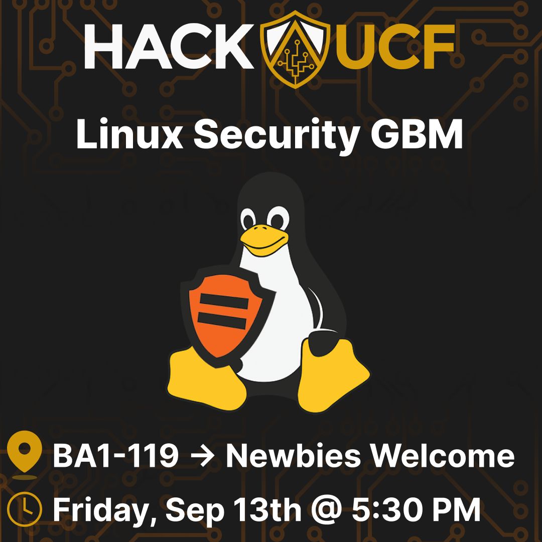 This week we'll guide you in safeguarding your Linux systems to prevent infrastructure mishaps. Join us! #Cybersecurity #EthicalHacking #TechEvents #InfoSec #StudentLife