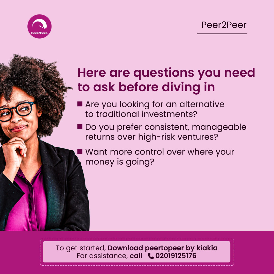 P2p_kiakia's tweet image. Is P2P lending right for you?
Take our quiz to find out if P2P lending fits into your style

#kiakiap2p #quiz #lendsmart #invest