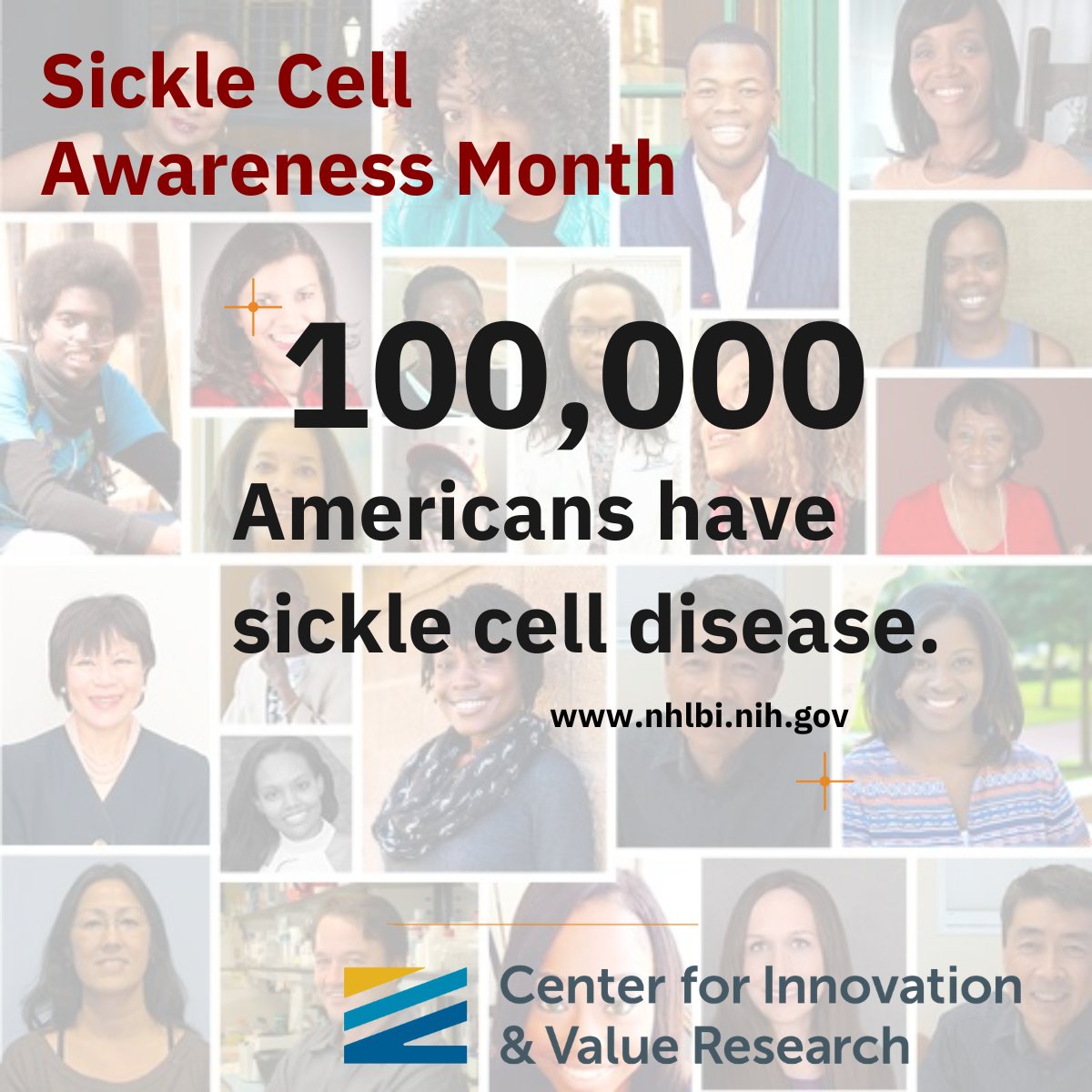 Sickle cell disease (SCD) is an inherited blood disorder in which red blood cells may become sickle-shaped and harden. It is the most common inherited blood disorder in the U.S., affecting 100,000 Americans each year. #sicklecell #equity #patients