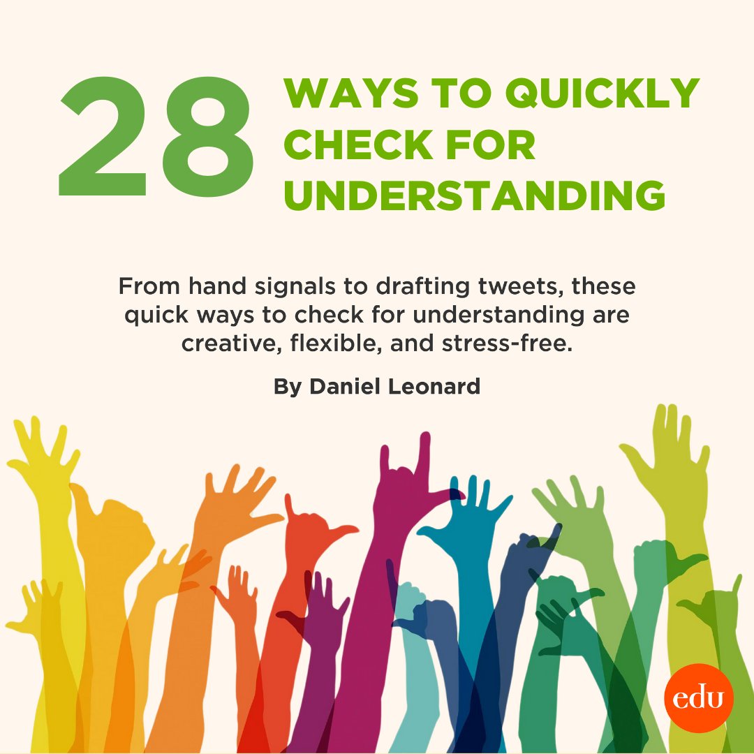 Formative assessment doesn’t have to be time-consuming—it can even be fun! 🤩 Here are 28 creative, low-stakes strategies. edut.to/3z3Y7Nv
