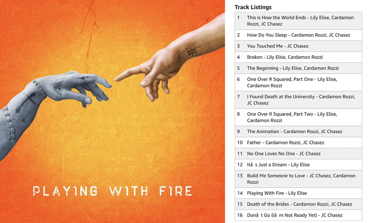 kingofboybands's tweet photo. This is the tracklisting for “Playing With Fire.” JC Chasez will contribute his vocals to 10 of the 16 tracks. https://t.co/UfXOSimfEC