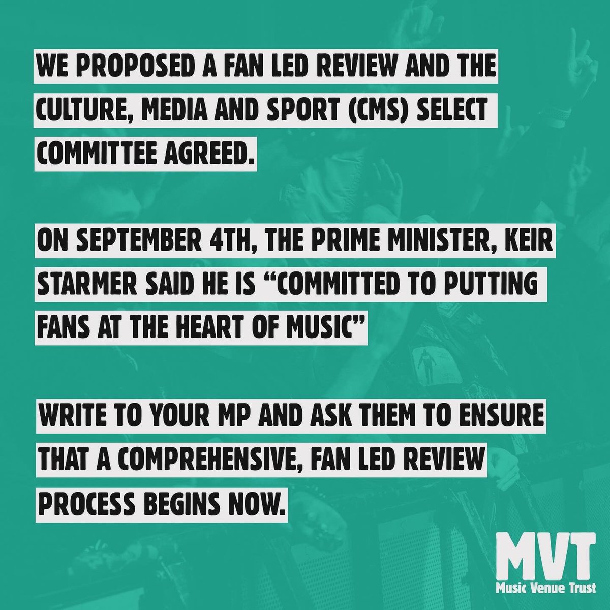 musicvenuetrust's tweet image. Live music is not the property of an elite few who want to push ticket prices out of reach and squash competition. You can change this. Write to your MP today and together we can stop the gentrification of live music: bit.ly/MVTgovernment