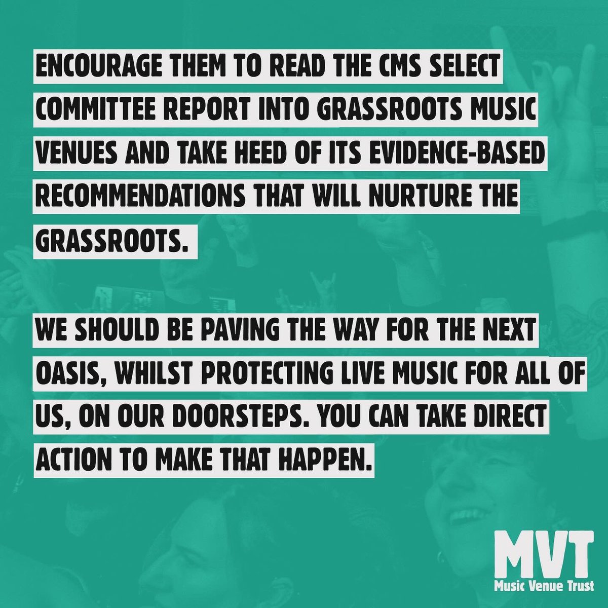 musicvenuetrust's tweet image. Live music is not the property of an elite few who want to push ticket prices out of reach and squash competition. You can change this. Write to your MP today and together we can stop the gentrification of live music: bit.ly/MVTgovernment