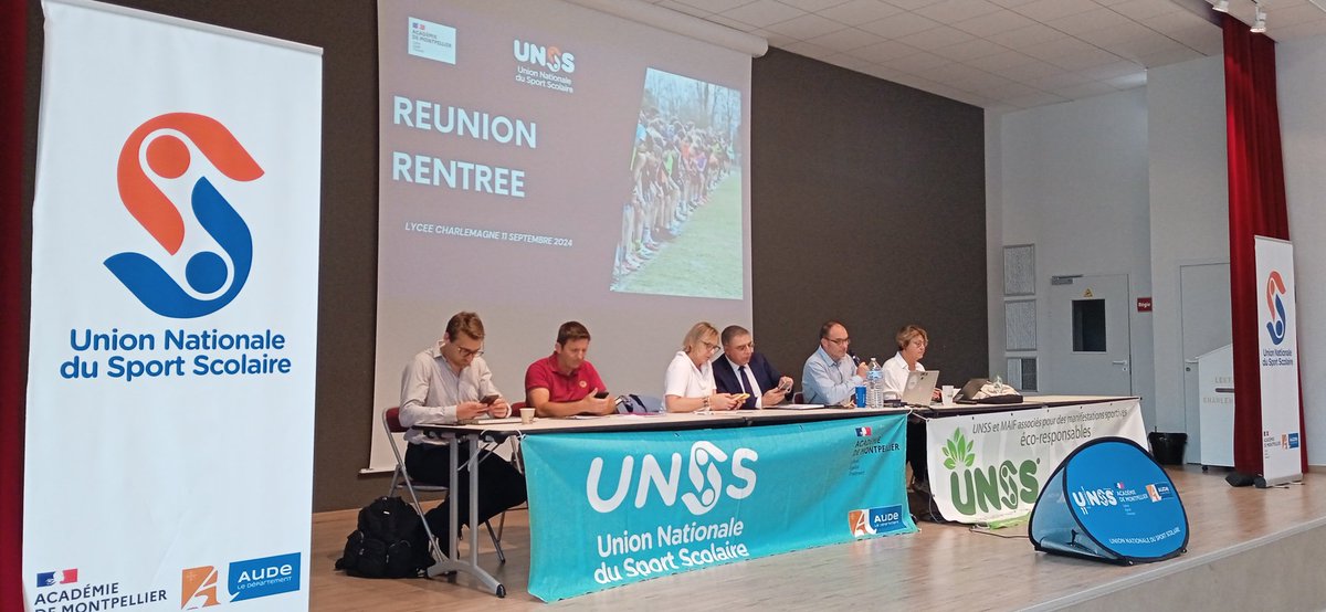 @DSDEN11 (@11dsden) on Twitter photo Au lycée Charlemagne de Carcassonne se tient ce jour la réunion de rentrée de l'Union Nationale du Sport Scolaire #UNSS en présence de M. Joël Laporte, IA-Dasen de l'Aude. <a href="/acmontpellier/">Académie Montpellier</a> <a href="/UNSS_Aude/">@UNSS_Aude</a> Au lycée Charlemagne de Carcassonne se tient ce jour la réunion de rentrée de l'Union Nationale du Sport Scolaire #UNSS en présence de M. Joël Laporte, IA-Dasen de l'Aude. <a href="/acmontpellier/">Académie Montpellier</a> <a href="/UNSS_Aude/">@UNSS_Aude</a>