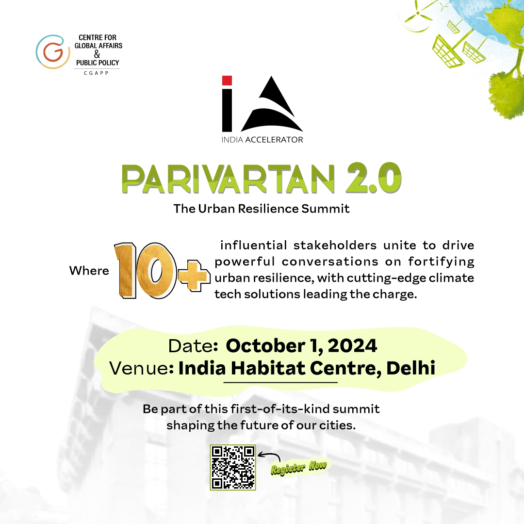 iaimpactlabs's tweet photo. Parivartan 2.0 is here, &amp; we're honored to be part of this organized by Centre For Global Affairs and Public Policy/CGAPP, contributing to the vital dialogue on building resilient cities and communities that can withstand the rapid challenges of the climate crisis. https://t.co/OfTI6FaGsi