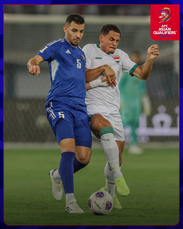 🏟 منتخبنا الوطني 🇰🇼 يتعادل على أرضه مع جاره العراقي 🇮🇶 بدون أهداف في تصفيات الدور الحاسم المؤهل لنهائيات كأس العالم 2026.
#التصفيات_الآسيوية 
#الكويت_العراق