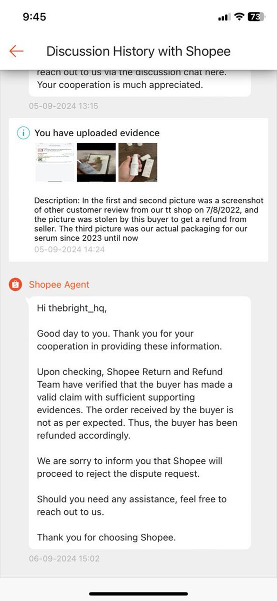 dynbby's tweet photo. Yang sakit hatinya. Shopee reject evidence kami. Kami send multiple evidence pun still shopee berada on side si takguna ni. Kami rugi dua kali ye. Barang dia ambil free, duit kami pun takdapat. https://t.co/cJX80Bqqhz