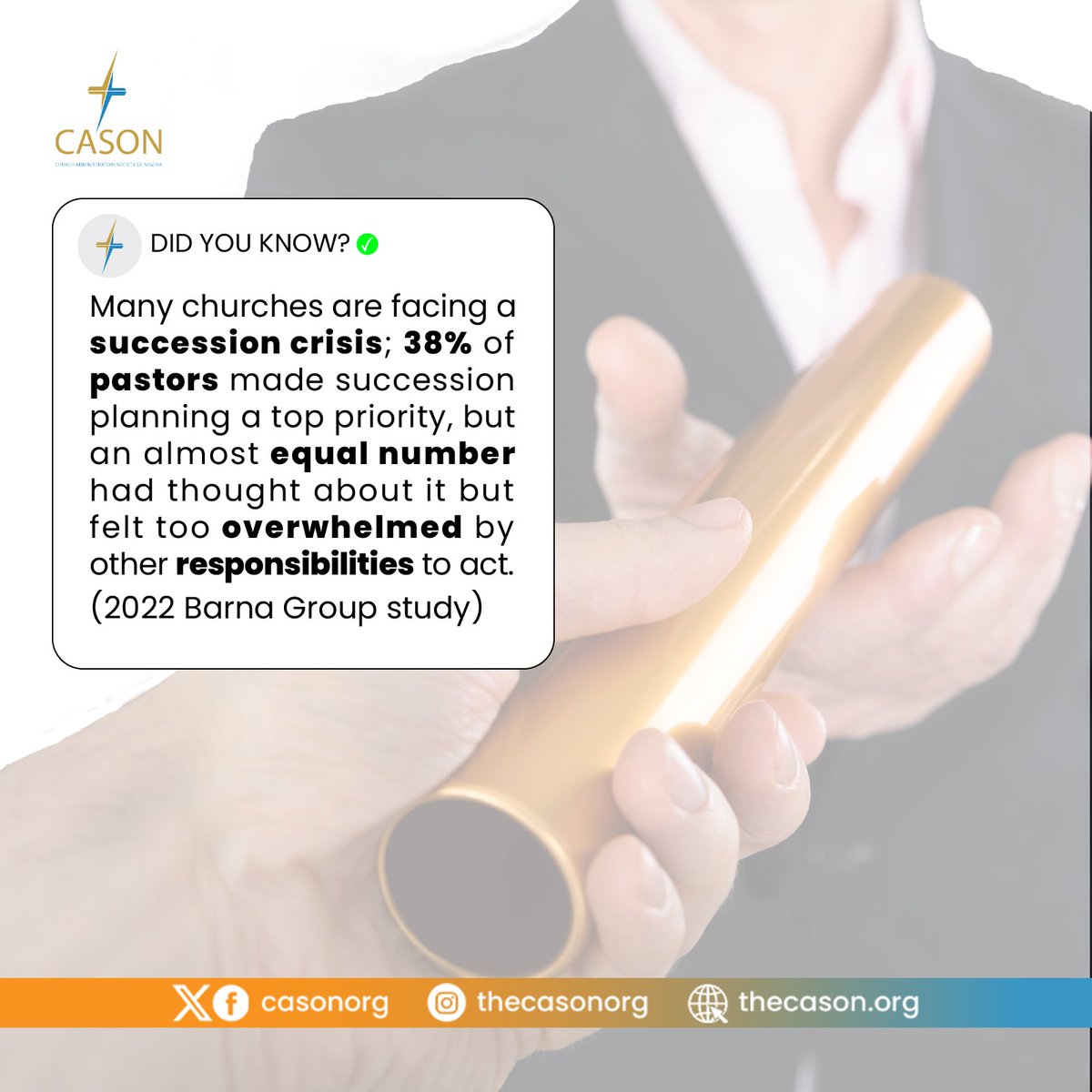 Do you want to learn more about Succession Planning and get a framework that works? Then register for the 11th Annual Conference holding September 30.

Here is the Registration Link
flutterwave.com/pay/cason2024