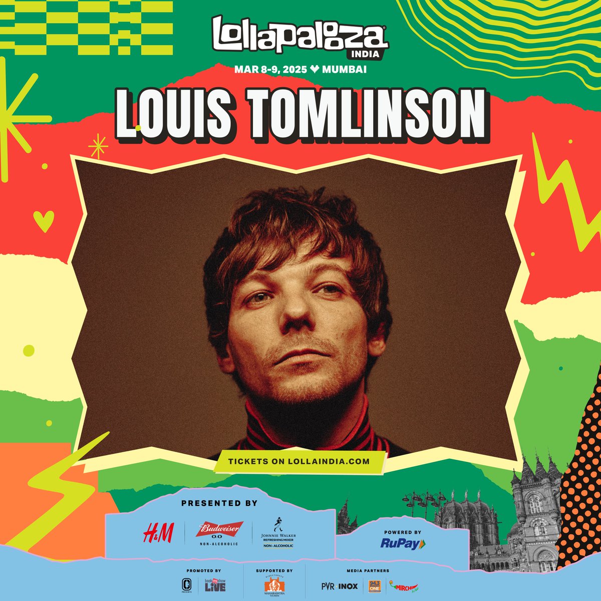 LollaIndia's tweet photo. Global sensation, Louis Tomlinson, is all set to light up Lolla India! The anticipation to see him live in India for the first time is written on our faces! 😍

Face the music, get your tickets on https://t.co/QmxO6ezCwD https://t.co/5ArINqkutQ