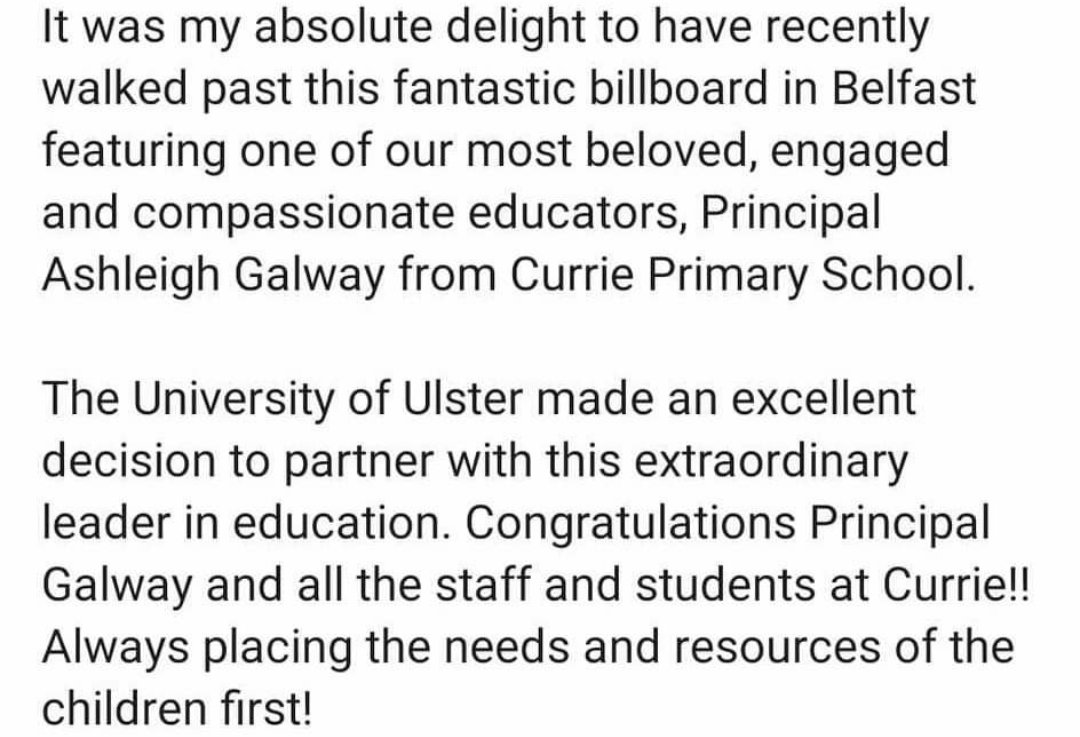 Our colleague, Dr. Brownlow, with a fantastic discovery on the streets of Belfast 😊. Well done Principal Galway 😊.