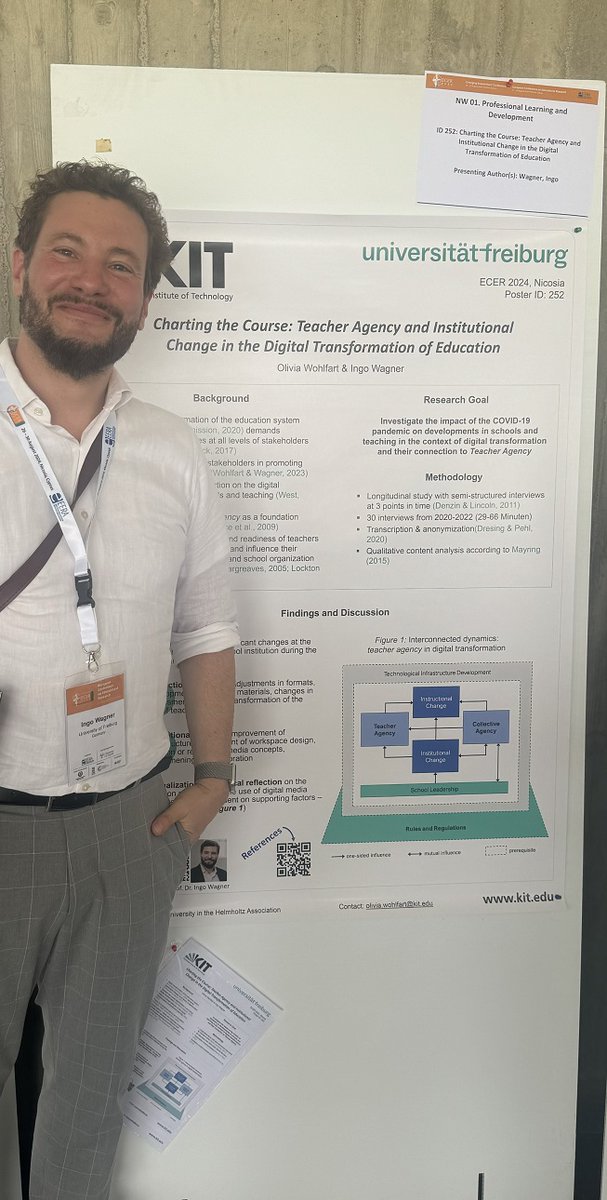 InterDidaktik's tweet photo. Vorletzte Woche fand der #ECER-Kongress 2024 in Nikosia, Zypern statt. Prof. Dr. Ingo Wagner hat ein Poster vorgestellt, Carolin Knoke und Pierre Meinokat haben englischsprachige Vorträge über ihre Dissertationsthemen gehalten. #ecer #ecer2024 #eera #nicosia #cyprus https://t.co/5FsAIdoQes