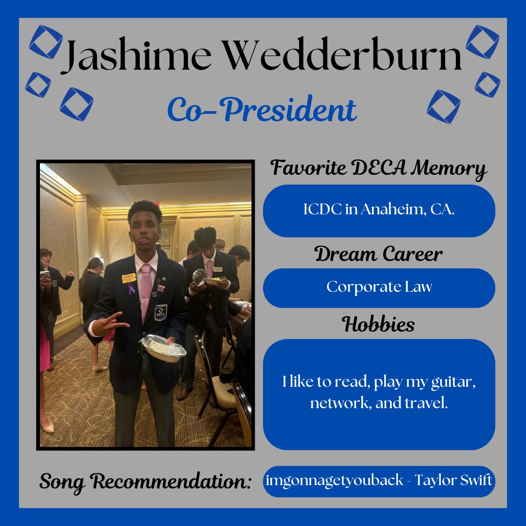 First up is our Co-President, Jashime Wedderburn!