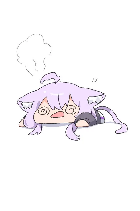 疲労困憊した顔文字おかう#絵かゆ 