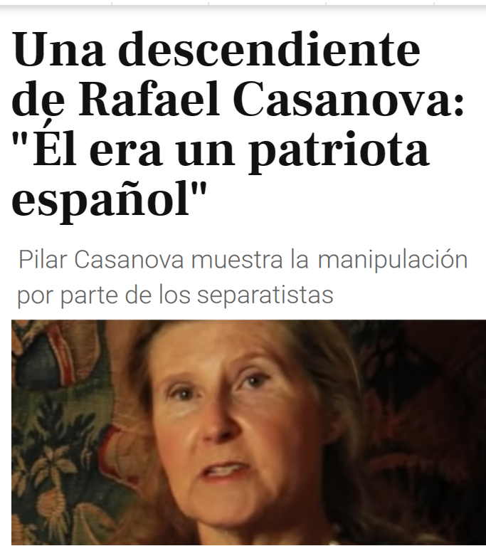 Familiares de Rafael de Casanova denuncian que el separatismo catalán manipula la historia y miente sobre su antepasado cada 11 de septiembre

"La historia que difunden los separatistas es un invento. Rafael siempre luchó por España. Avergüenza que los que odian a España lo usen"