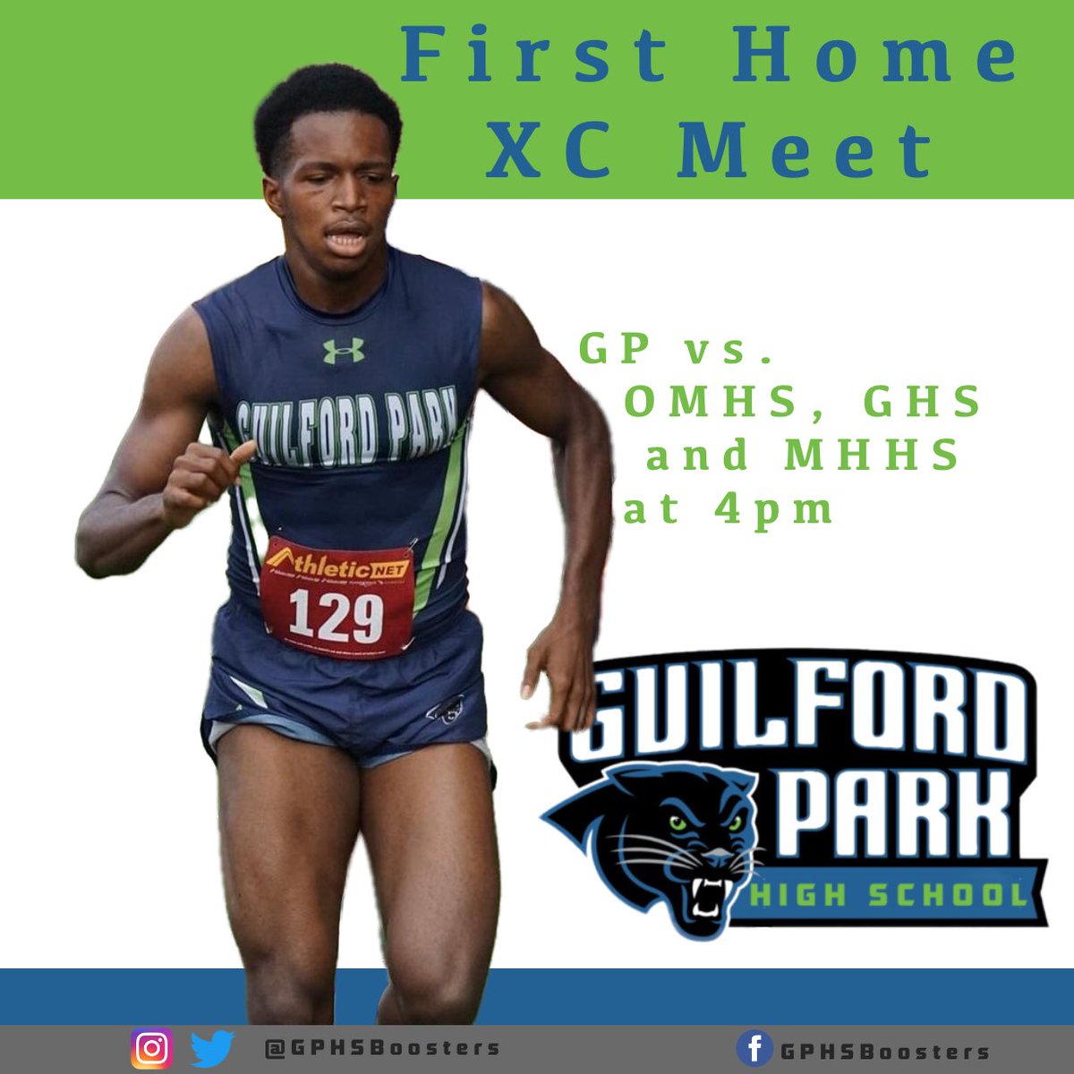 Big day at GP!!! First ever home meet for our cross country team!  Good luck to all of the schools participating!!!  Put those Hokas and Brooks to the test.