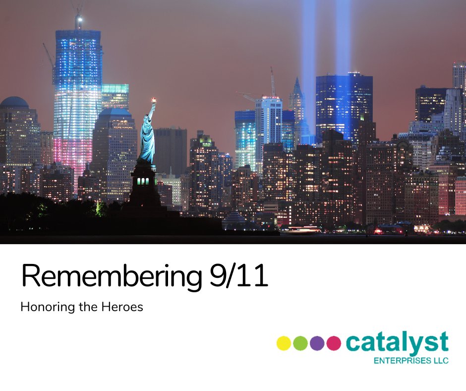 CatalystEnterpr's tweet photo. Today, we honor the bravery &amp; resilience shown on September 11, 2001. We remember those we lost, the heroes who sacrificed, and the strength that united us all. Let’s continue to stand together and never forget.

#NeverForget #September11 #InRemembrance #StrengthInUnity #rxspeaks https://t.co/dHV79TFrA5