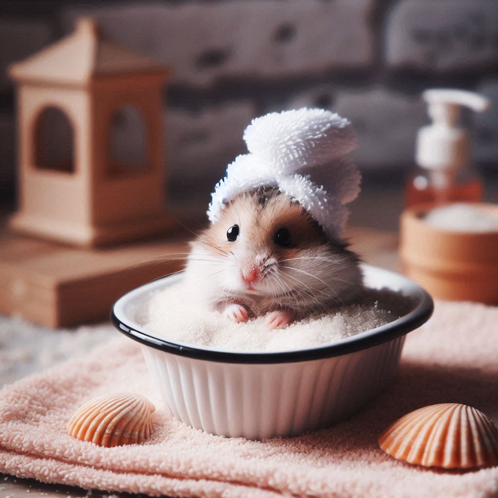 모래 스파 햄찌 이미지 AI로 만들어봤어요