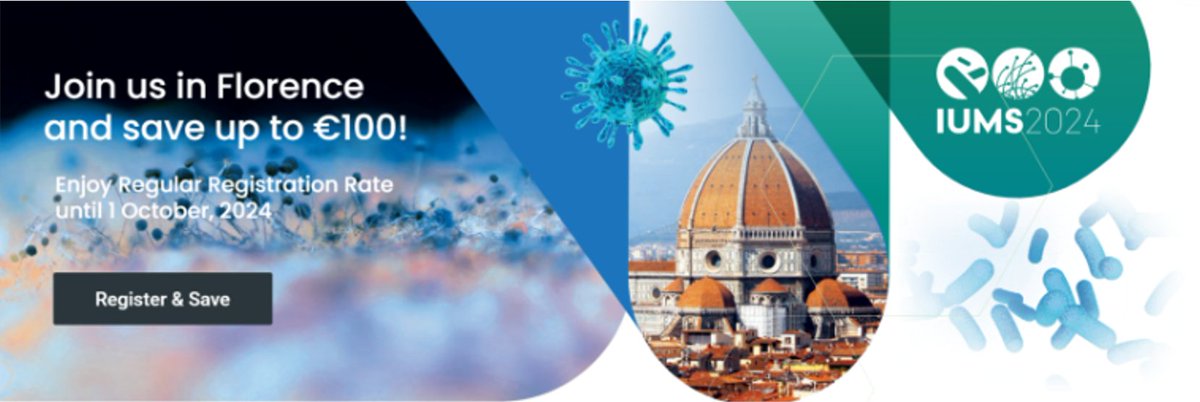 IUMS 2024 - 18th Congress of the International Union of Microbiological Societies 

📌Florence, Italy 

📅October 23-25

💸Until 1 October 2024, you can benefit from Regular Registration pricing and enjoy up to €100 in savings!

iums2024.com