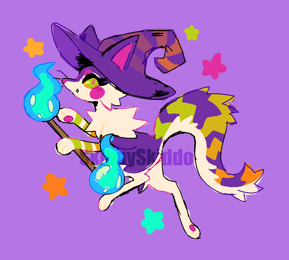 SkippySkiddo's tweet photo. spooky kitty witch Braixen https://t.co/rJZwPpvV2e