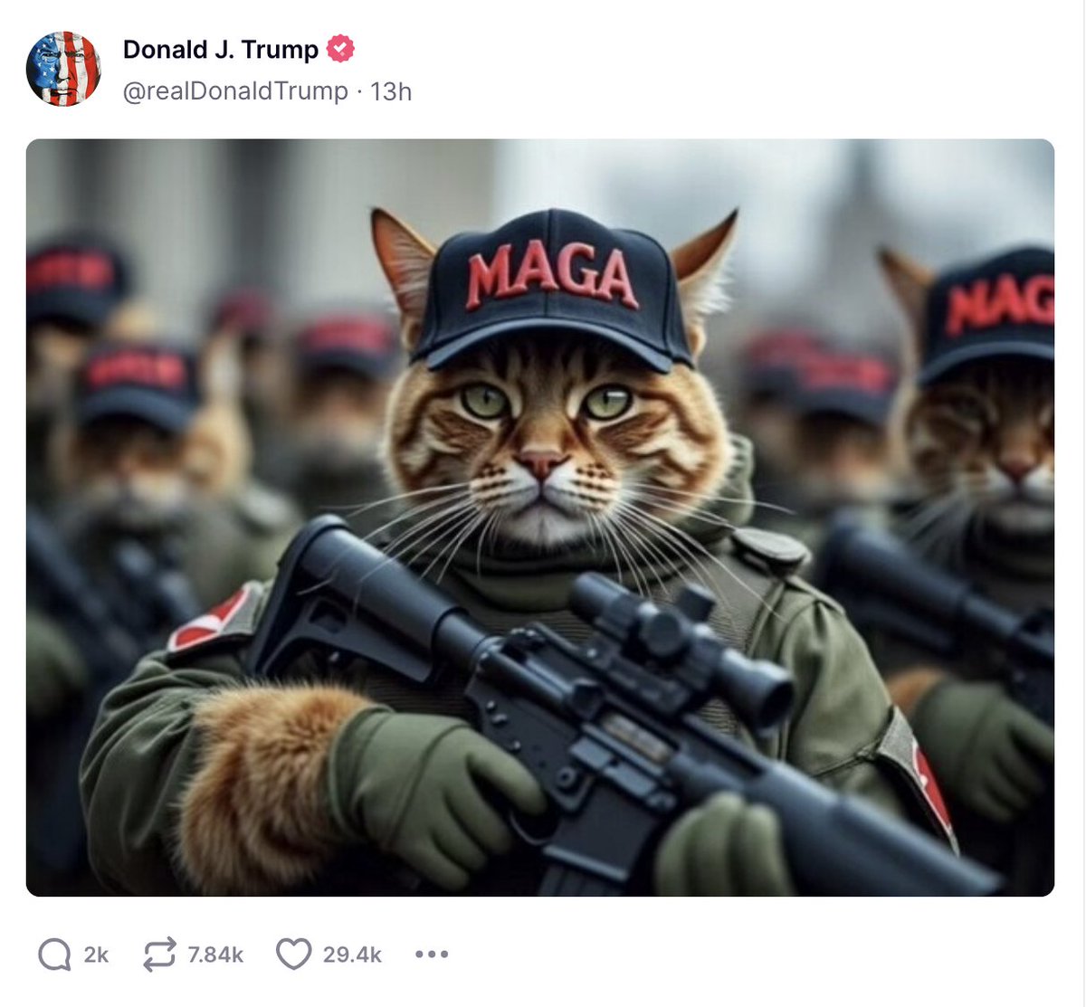 Last night, Trump posted this meme on his TruthSocial account. In the MAGAReport today, I talk about the unfounded claims - which Trump shared in the debate last night - that inspired memes like this and how this is essentially a fascist call to violence🧵 tinyurl.com/the-maga-report