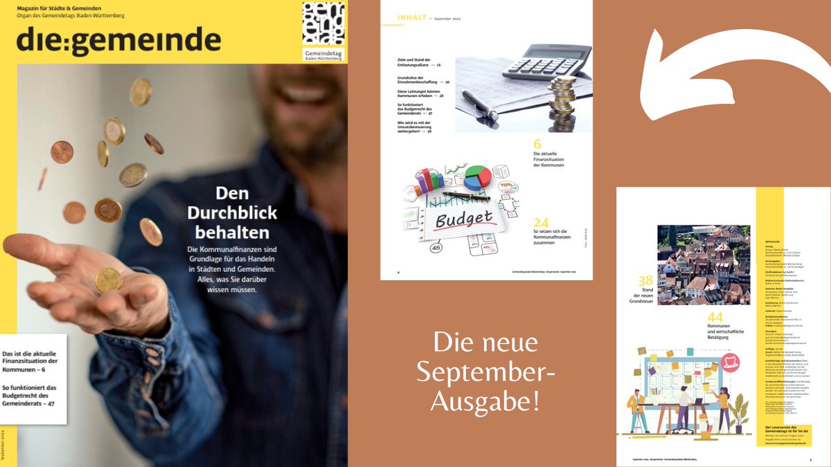 In unserer letzten Gemeinderatsausgabe die:gemeinde geht es um das wichtige Thema Finanzen.
Wie ist es aktuell um die Finanzsituation der Städte und Gemeinden in Baden-Württemberg bestellt? Wir geben dazu eine Einordnung