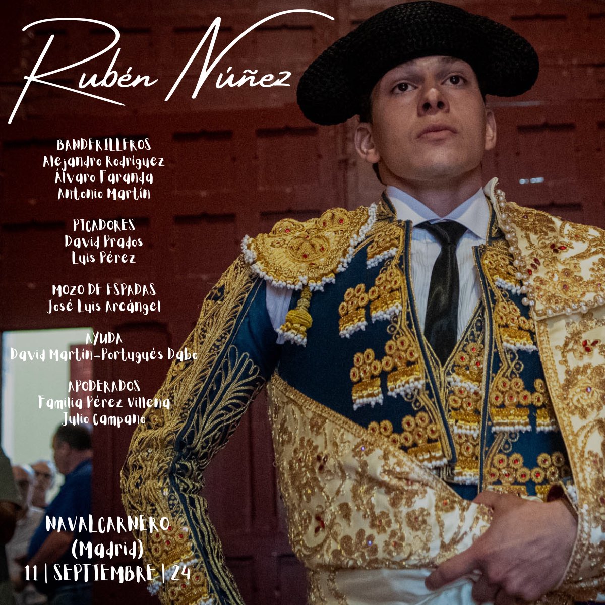 RNunezTorero's tweet photo. 🟣 Nueva cita hoy por la vía de la sustitución:

📍Navalcarnero (Madrid)
🗓️ Miércoles 11 de septiembre | 18:30 horas

🐂 Novillos de María Cascón

⚔️ Rubén Núñez, Nek Romero y Pepe Luis Cirugeda.

🏥 Le deseamos una pronta recuperación a Aarón Rodríguez. https://t.co/CpkBENgtaE