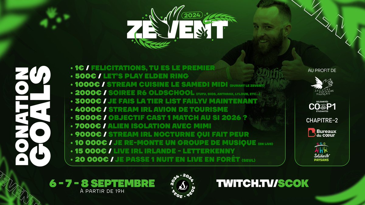 ScokR6S's tweet image. Coucou @Decathlon,

Lors du ZEvent 2024 j'ai atteint mon goal de passer 1 nuit en forêt, seul et en direct sur Twitch.

Est ce que vous voudriez bien m'aider en me prêtant un peu d'équipement cool ?

Mercé le sangggg