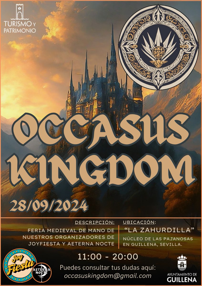 Aeterna_Nocte's tweet photo. Tras mucho tiempo y esfuerzo invertidos os traemos nuestro proyecto más ambicioso ¡Una feria medieval! ¿Te lo vas a perder?
¡Asiste y embarcate en nuevas aventuras y un emocionante día de batalla, música y diversión!
¡RT para que llegue al máximo de personas! https://t.co/eHGfIhq3ay