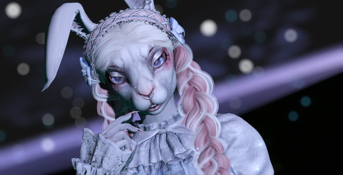 Soft makeup for the Haru head ✨
Look for this Haru Hare beauty set at Furtopia @EventFurry
Opening sep 15th 
Also nails 💅🏻