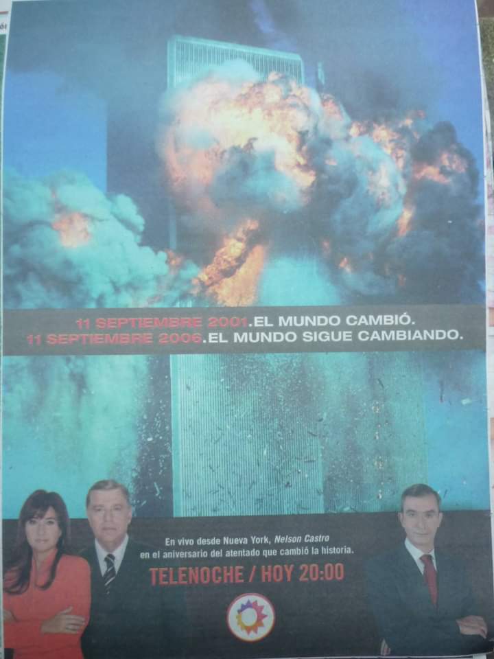 TintaOjo's tweet image. Un #11DeSeptiembre de 2001 algo pasó en el planeta. 
Justo el Doctor #NelsonCastro, conductor de #PuntosDeVista en AM #LaRed y de #ElJuegoLimpio en #TN estaba en el lugar preciso de los hechos.