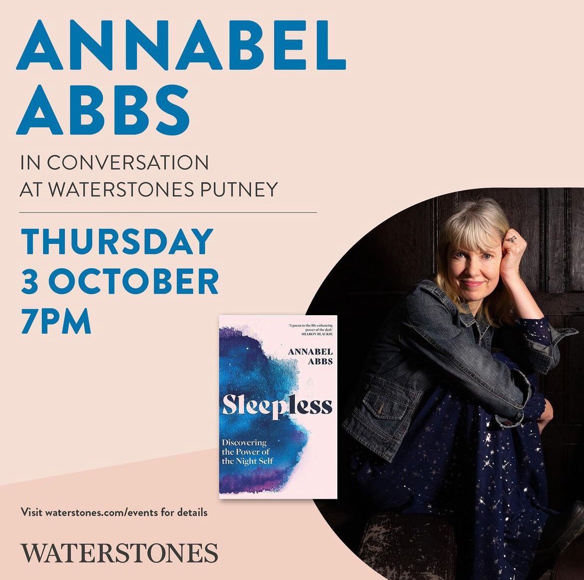 Clare Pooley (@cpooleywriter) on Twitter photo Come and join me at <a href="/WStonesPutney/">Waterstones Putney</a> where I’ll be chatting to the incredible <a href="/annabelabbs/">Annabel Abbs</a> about her book, Sleepless. Find out how to reclaim the power of the night, and make insomnia your creative partner. We’ll both be signing books too 😃 Tickets here: tinyurl.com/SleeplessTicke… Come and join me at <a href="/WStonesPutney/">Waterstones Putney</a> where I’ll be chatting to the incredible <a href="/annabelabbs/">Annabel Abbs</a> about her book, Sleepless. Find out how to reclaim the power of the night, and make insomnia your creative partner. We’ll both be signing books too 😃 Tickets here: tinyurl.com/SleeplessTicke…