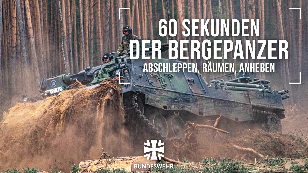 bundeswehrInfo's tweet photo. Der #Bergepanzer Büffel wurde konzipiert um schwerste #Kettenfahrzeuge abzuschleppen und zu bergen. Neben einer #Winde verfügt er ebenfalls über eine #Krananlage. Wir stellen den Büffel in 60 Sekunden vor.
▶️https://t.co/4uZKUJNNmy https://t.co/jNlAd7J0jA