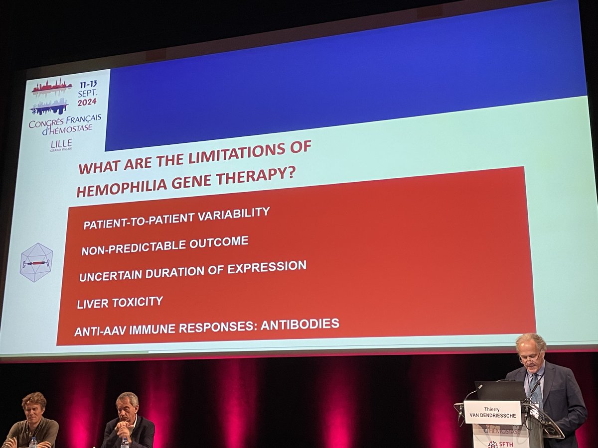 Très belle présentation pour la première session plénière #CFH2024 par Thierry Van Dendriessche sur la thérapie génique dans l'hémophilie! SFTH Société Française de Thrombose et d'Hémostase #hemostase #hemophilie