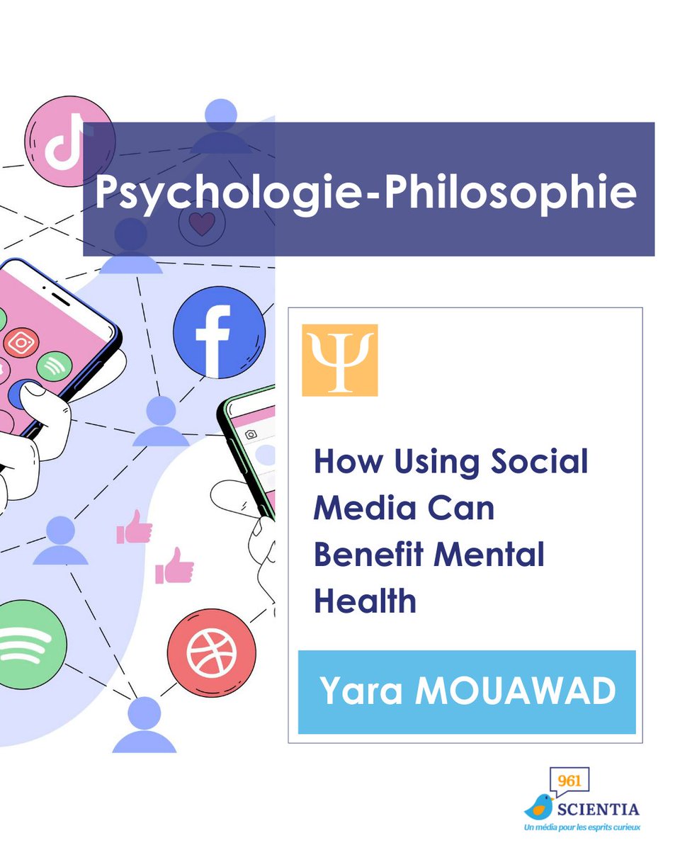 961scientia's tweet photo. Social media, constantly present in the lives of young people, offers more than just entertainment. When used mindfully, it helps strengthen relationships, reduce stigma, foster creativity, and create economic opportunities.

An article by Yara Mouawad 👇

https://t.co/4h98xl7Hcg https://t.co/wWQw0sScDC